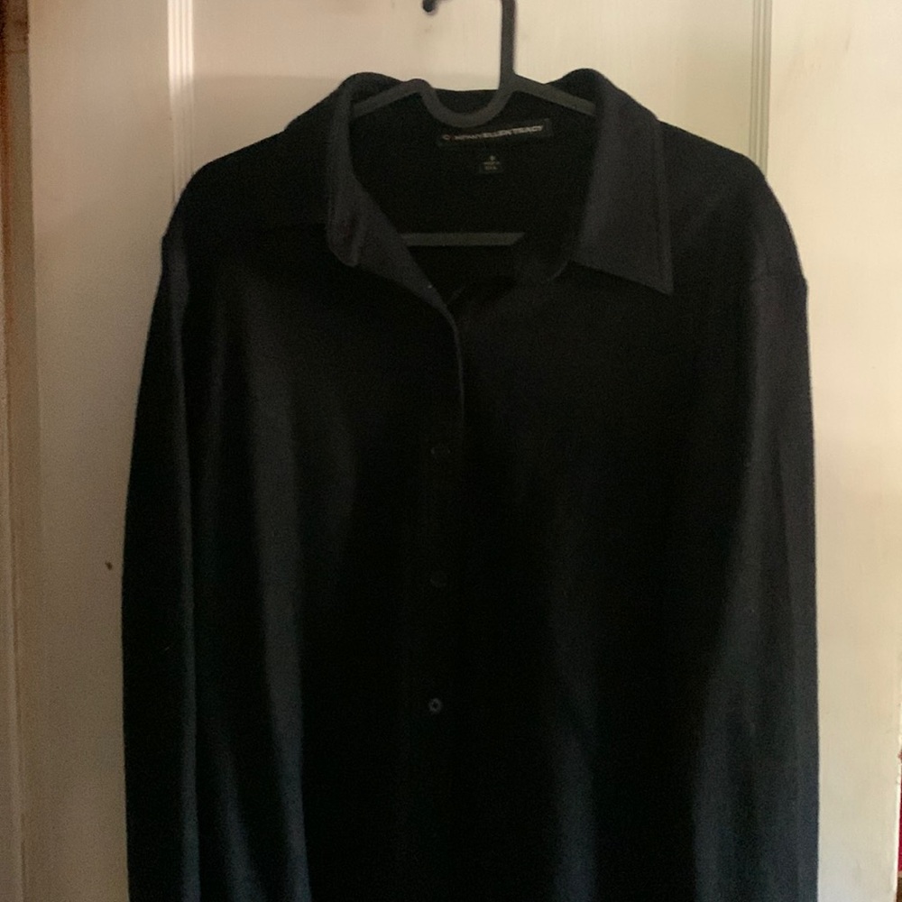 100% wool button up blouse